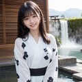 黒髪の着物の女性 2 3枚目