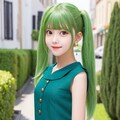 069　緑髪 2枚目