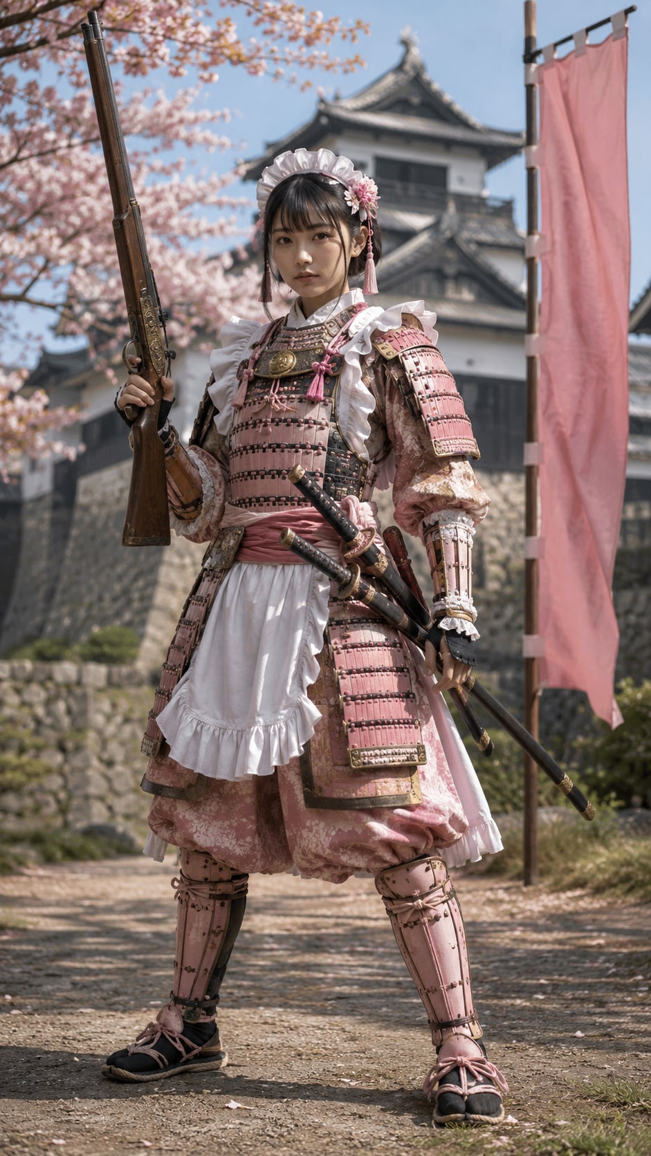 桜備えの雑賀女鉄砲衆