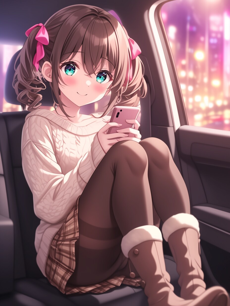 車の中でスマホ