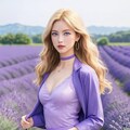 ラベンダー畑で出会った金髪お姉さん 5枚目