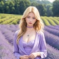ラベンダー畑で出会った金髪お姉さん 6枚目