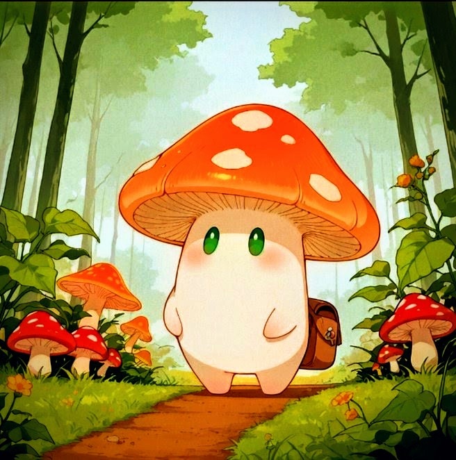 スーパーキノコの大冒険　　　　　　　キャンプ場目指して！！🍄