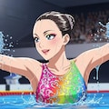 シンクロ美少女　ソロの演技⑥ 7枚目