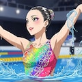 シンクロ美少女　ソロの演技⑥ 10枚目