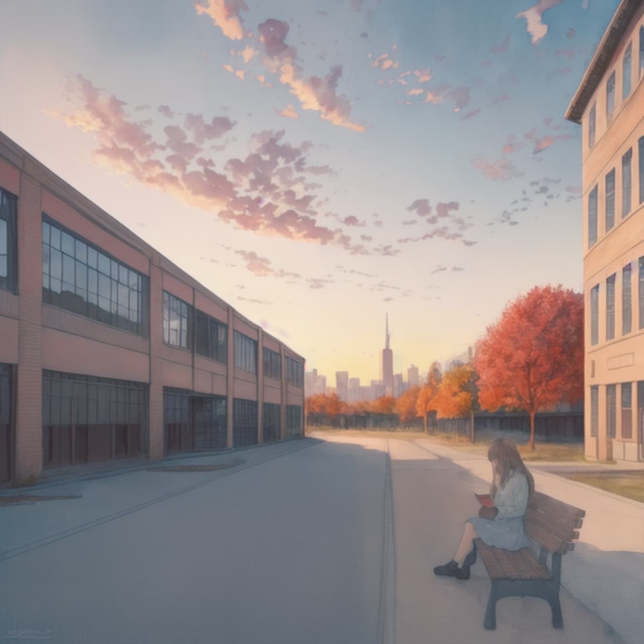 秋空校舎 | の人気AIイラスト・グラビア