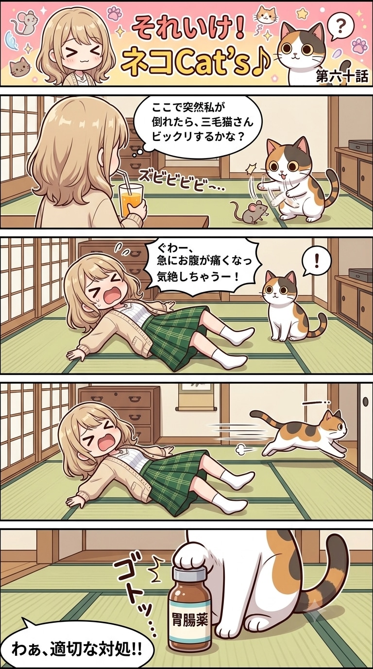 【60話】それいけ！ネコCat's♪(４コマ漫画)