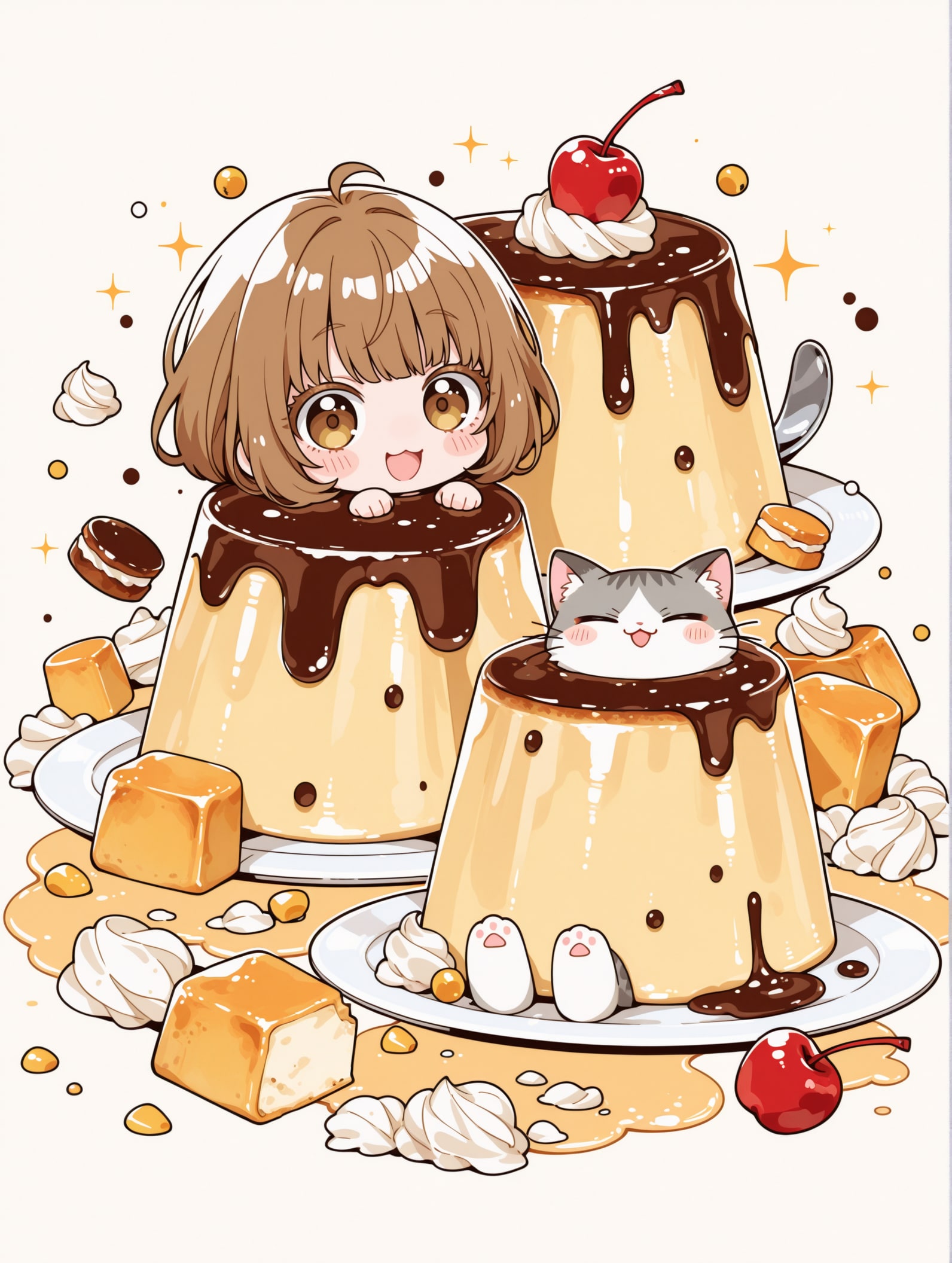 プリン大好き | の人気AIイラスト・グラビア