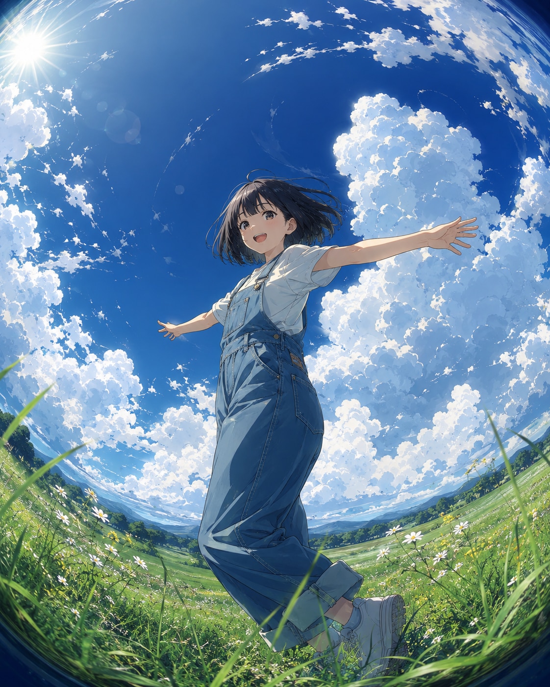オーバーオールの女の子 | の人気AIイラスト・グラビア