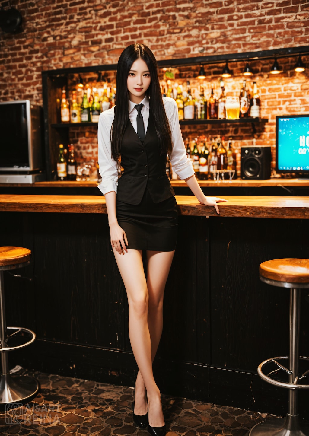 しずか 全身 スポーツバー 店員