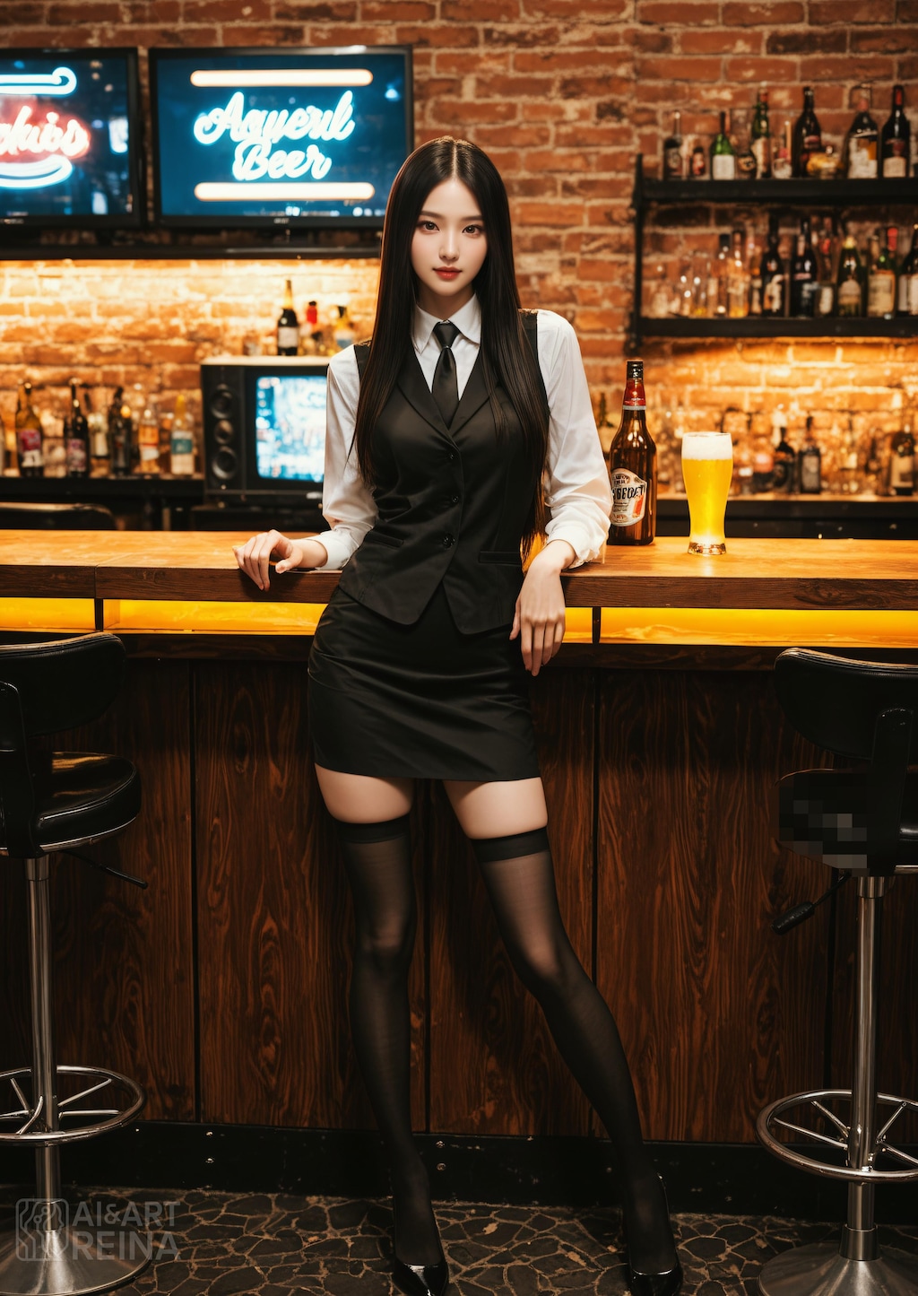 しずか 全身 スポーツバー 店員