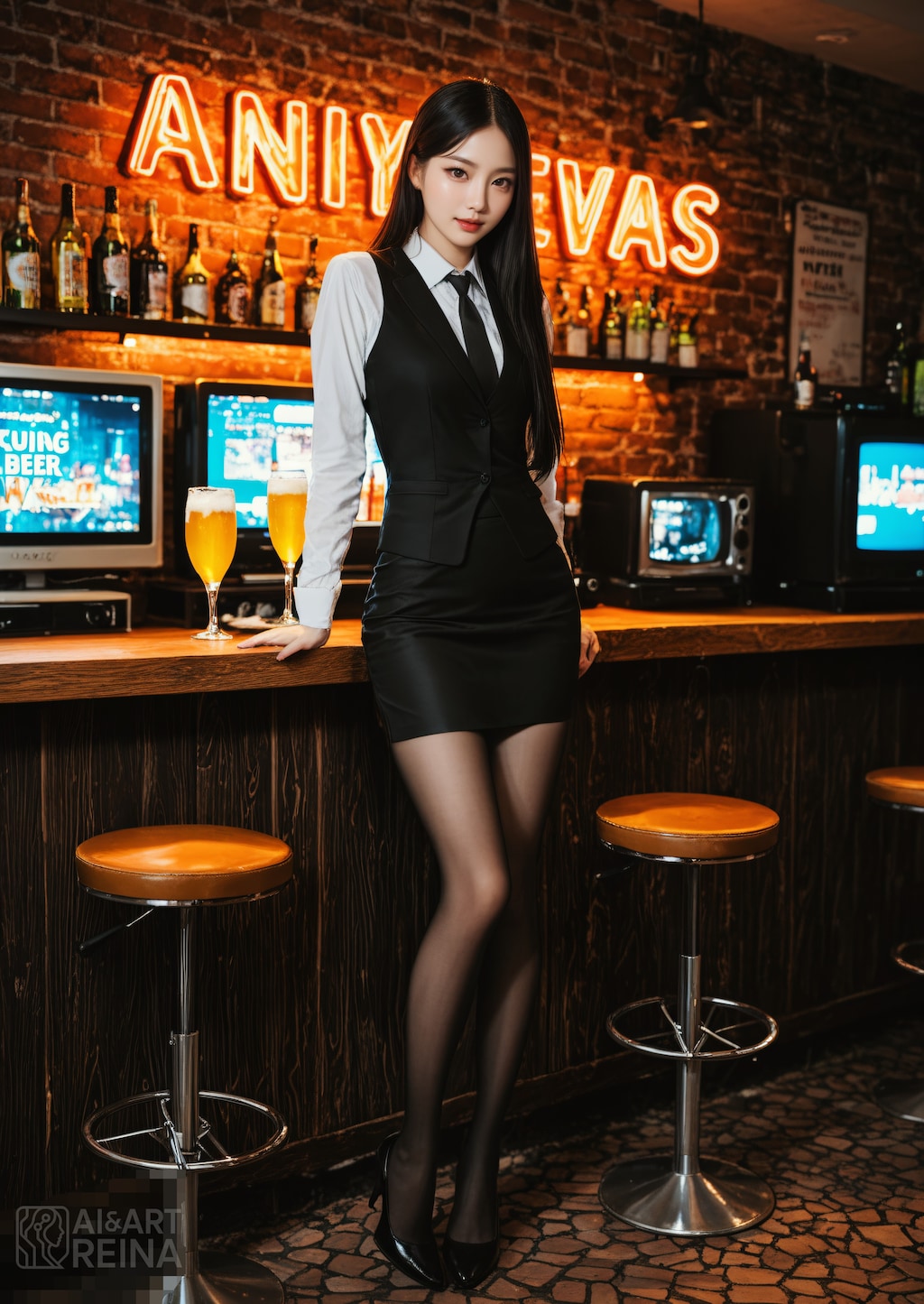 しずか 全身 スポーツバー 店員