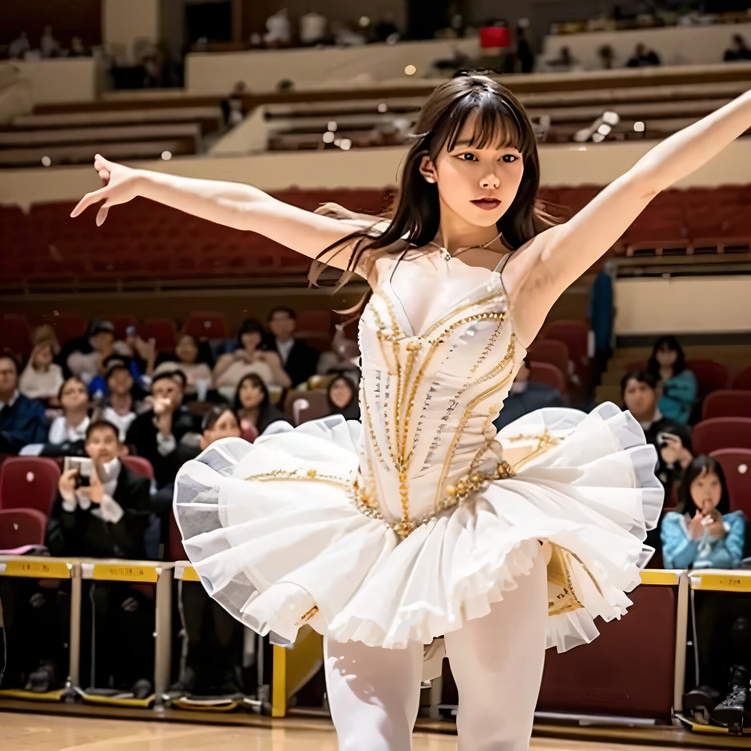 黒髪ロングで演劇の美女４５ | の人気AIイラスト・グラビア