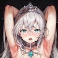 銀髪ロングマゾ奴隷プリンセスちゃん腋見せぶっかけHolaraAI 2枚目
