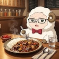 深夜にスパイシーカレー画像をタイムラインに載せるヒツジ🍛 2枚目