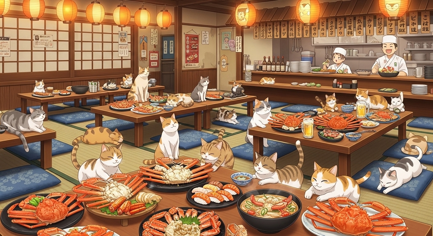 ねこさま御用達の居酒屋 | の人気AIイラスト・グラビア