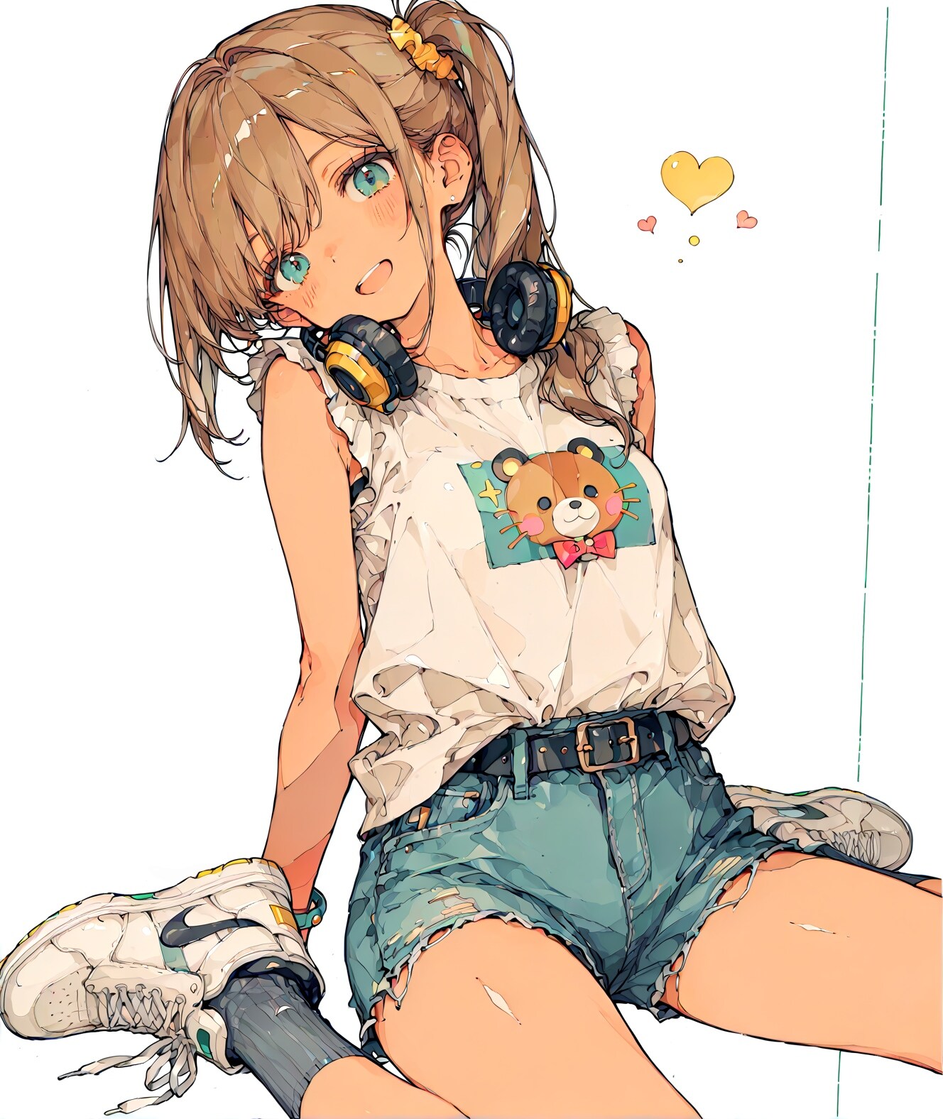 ホットパンツの少女 | の人気AIイラスト・グラビア