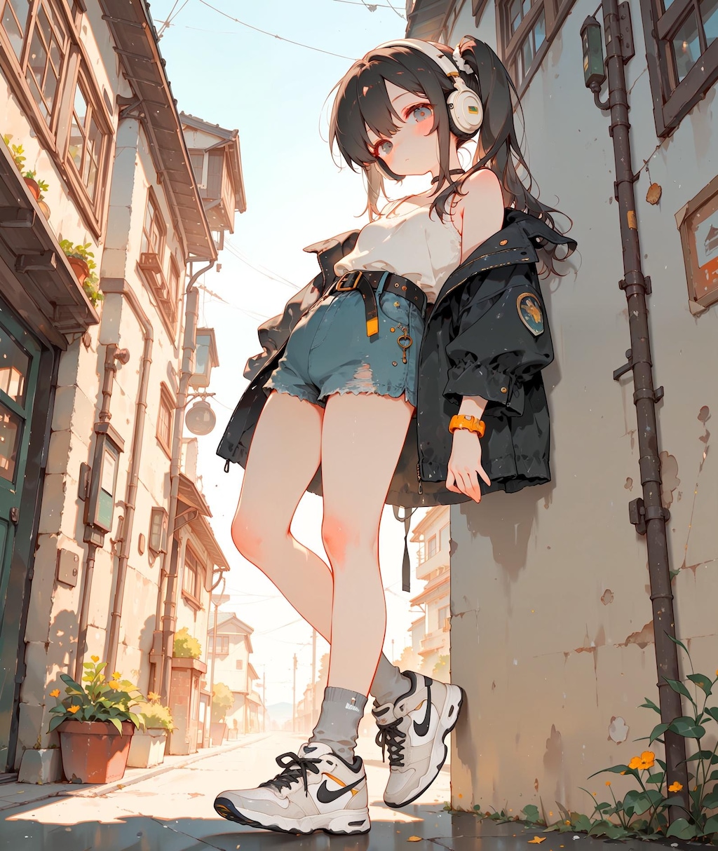 ホットパンツの少女