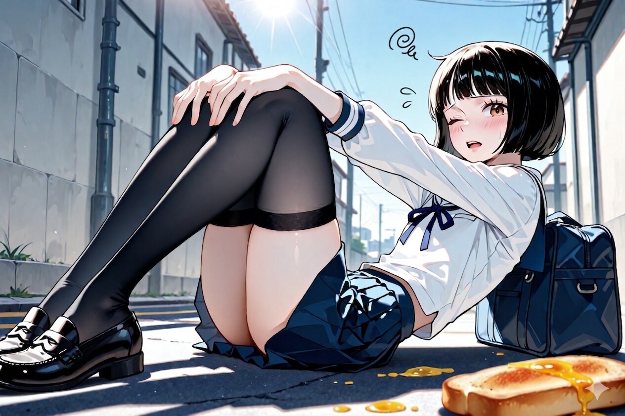 遅刻への最終コーナー #鉄壁のミニスカ