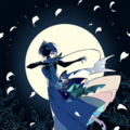 月を背に舞う乙女 2枚目