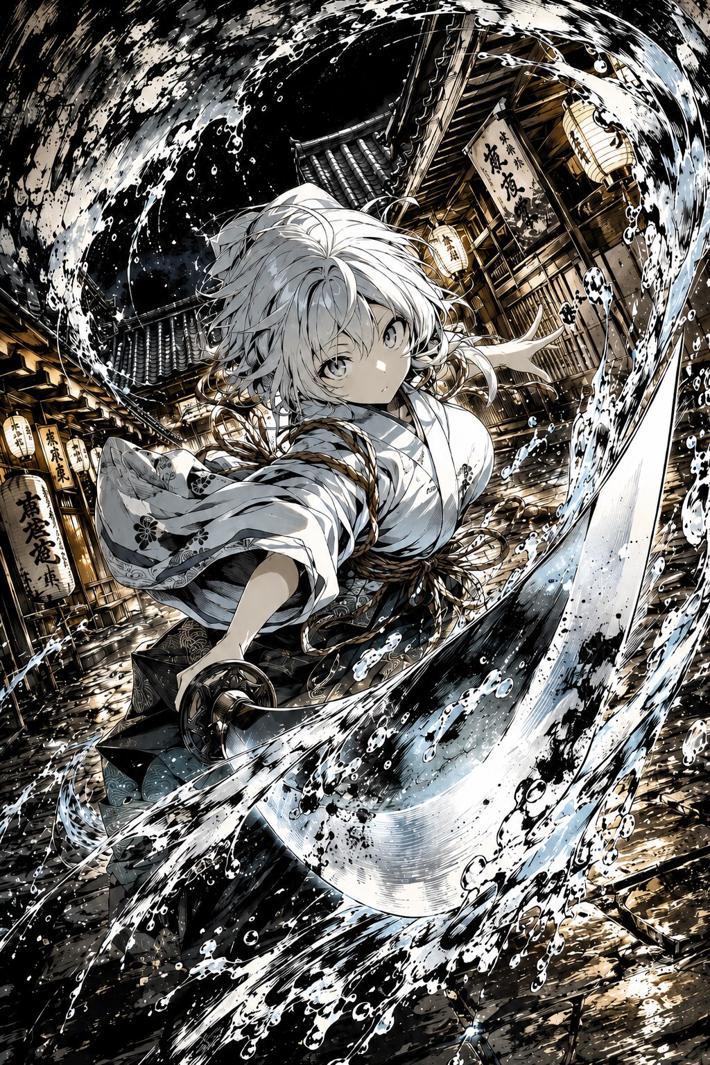 水月一閃・白椿