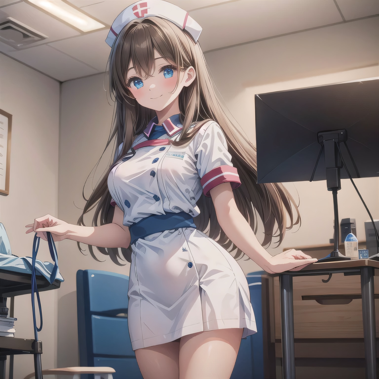 黒髪ロングで白衣の少女４３ | の人気AIイラスト・グラビア