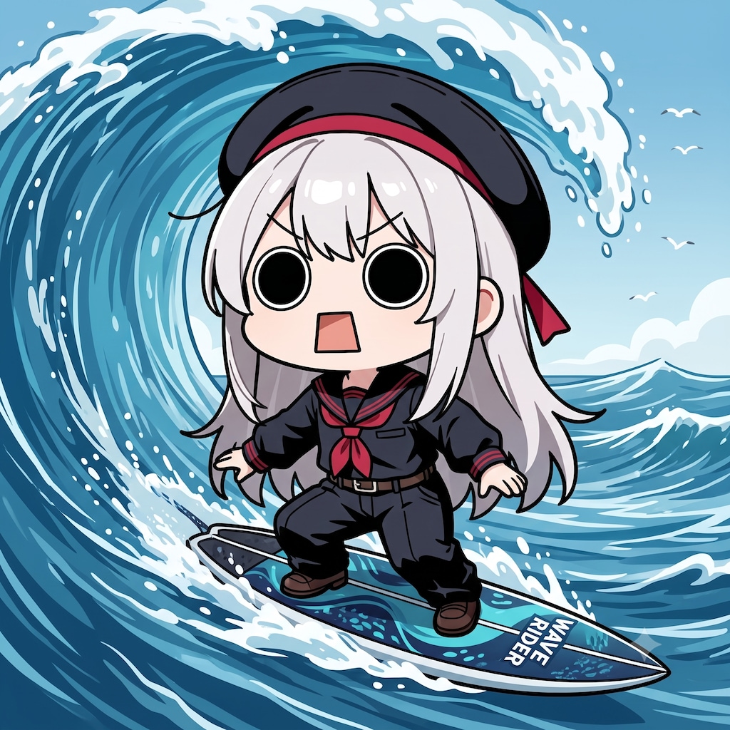 波乗りサーフィンえらいこっちゃ嬢