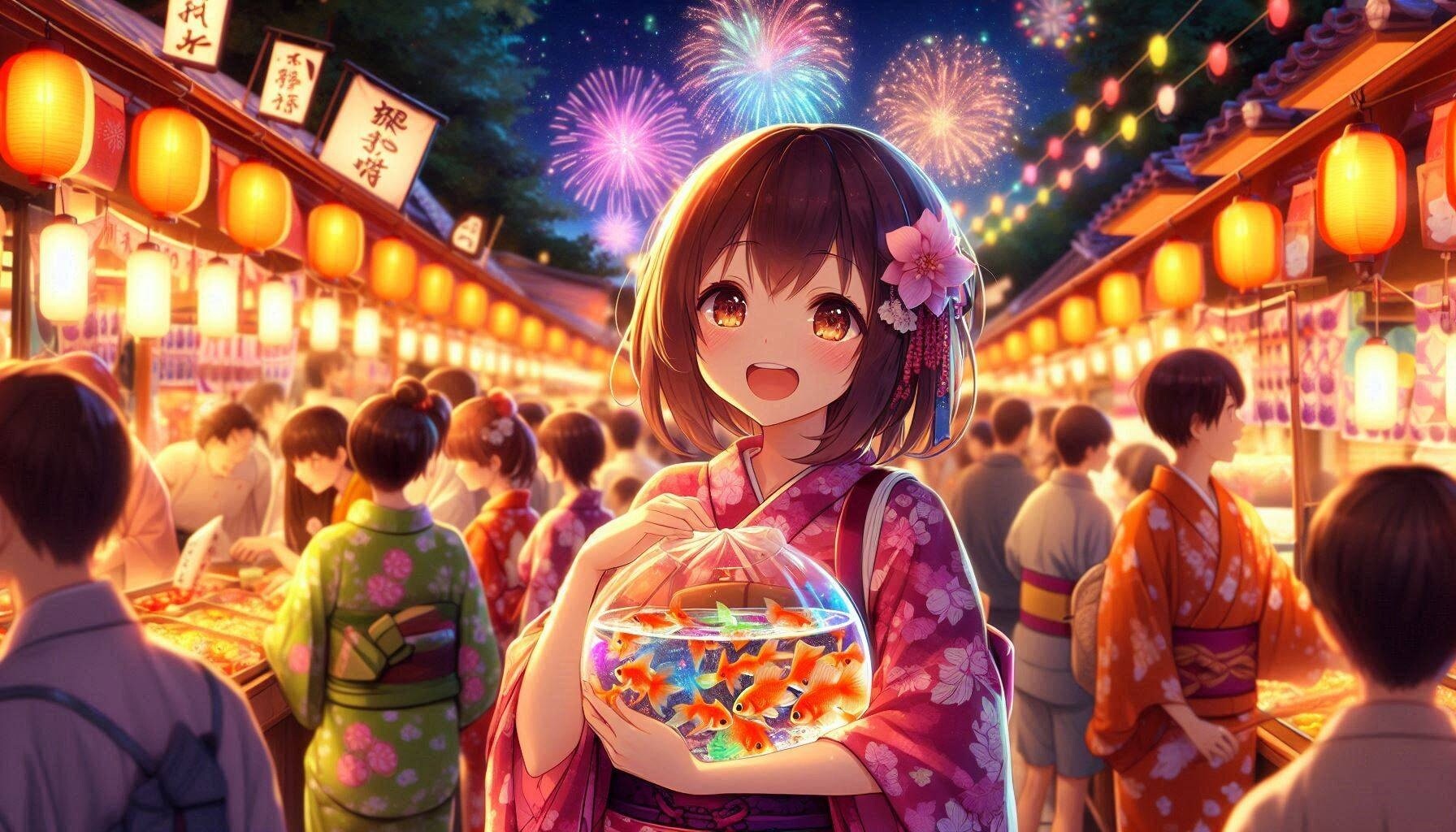 夏祭り(DALL-E)(6) | の人気AIイラスト・グラビア