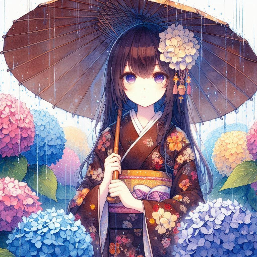 雨と紫陽花