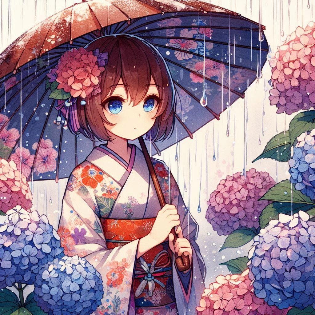 雨と紫陽花