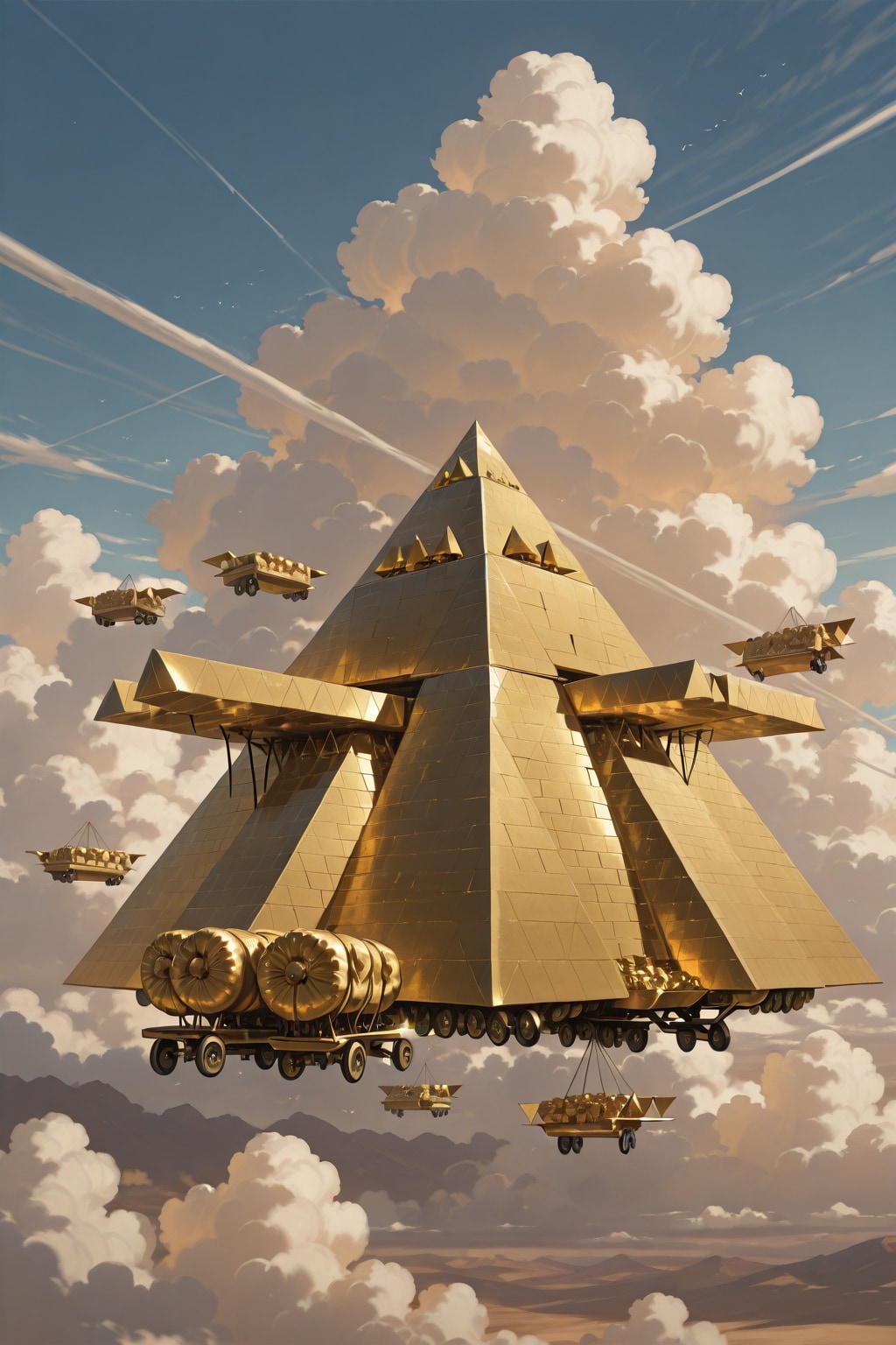 ピラミッド型の謎の飛行物体