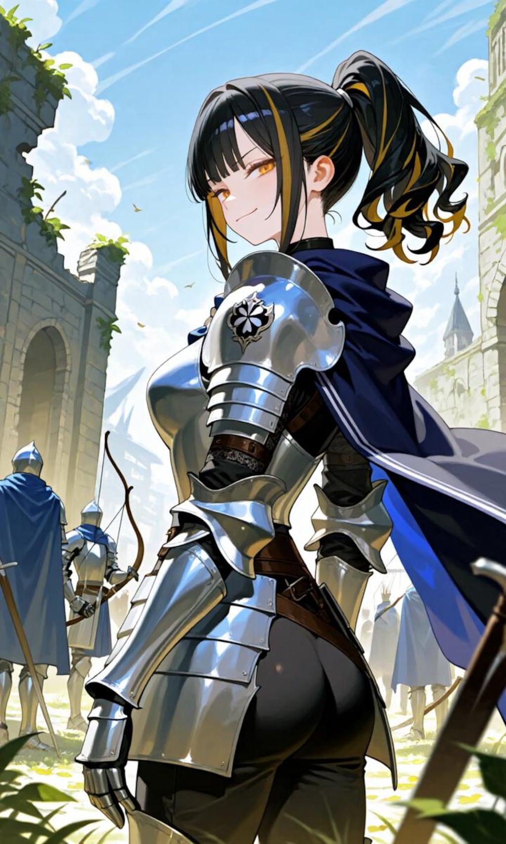 女騎士、平時と出陣前