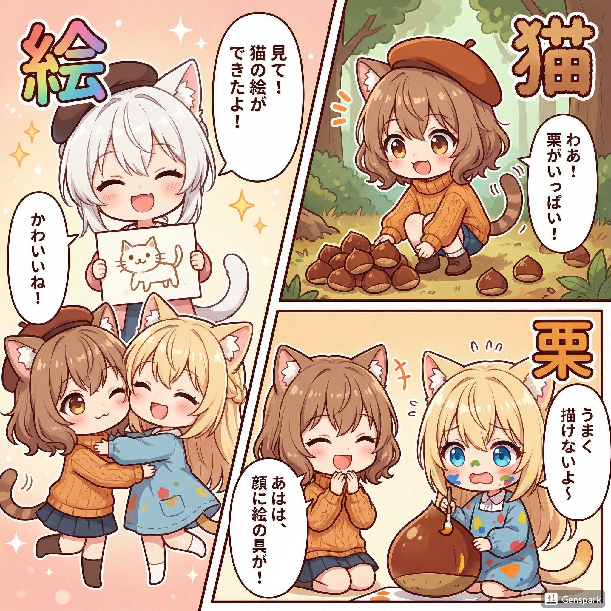 猫・栗・絵 | の人気AIイラスト・グラビア