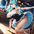 パンチラ、メイドカフェのハロウィン 4枚目