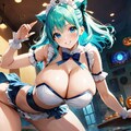 パンチラ、メイドカフェのハロウィン 2枚目