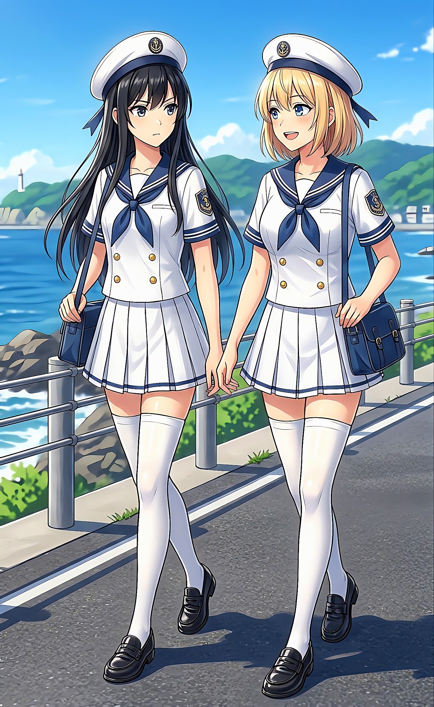基地へ向かう先輩と新人