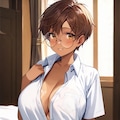 ズボンを脱いだ眼鏡っ娘 2枚目