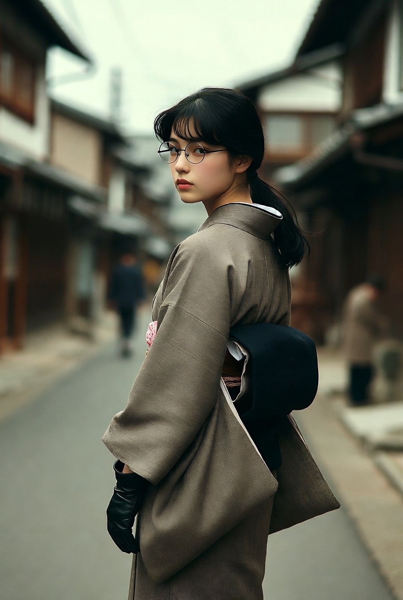 大正時代の女学生風