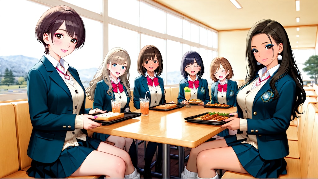 学食にてお昼♪