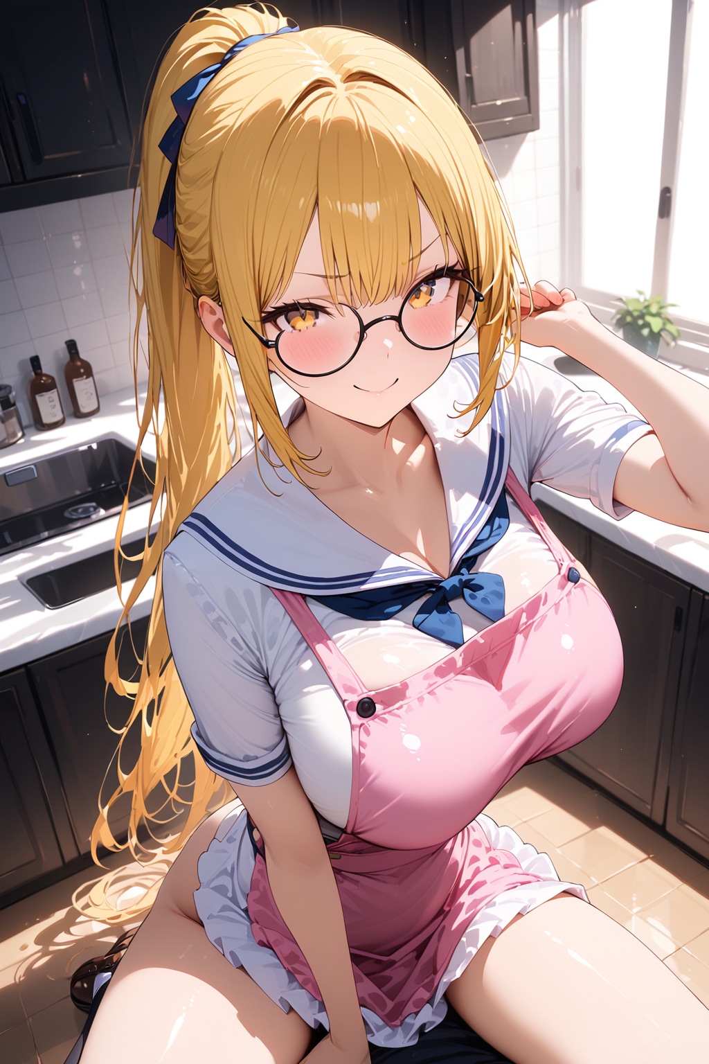 なんだよジロジロ見て。ついにアタシの魅力に気づいたのかー?w | の人気AIイラスト・グラビア