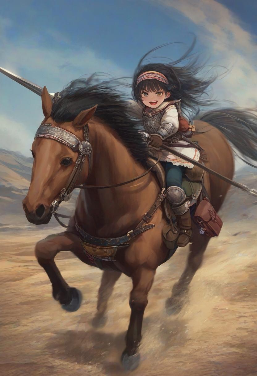 黒髪馬