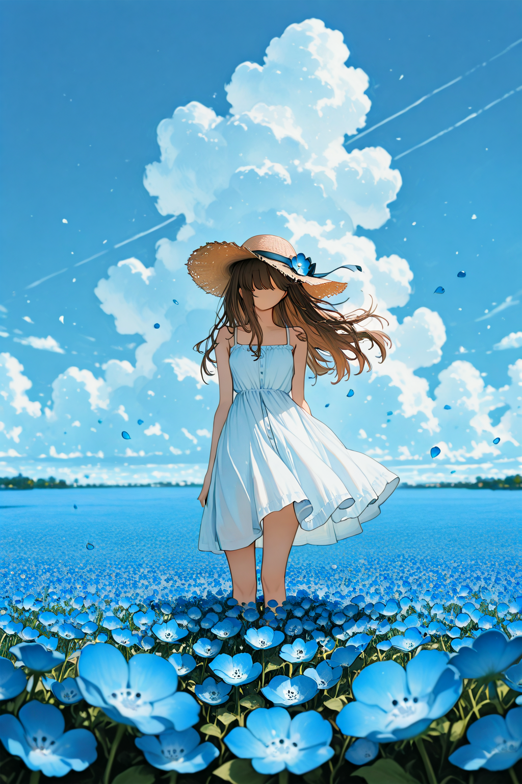 青空とネモフィラ