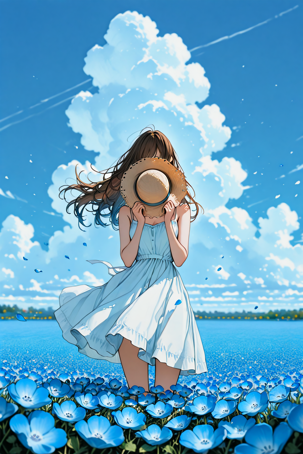 青空とネモフィラ | の人気AIイラスト・グラビア