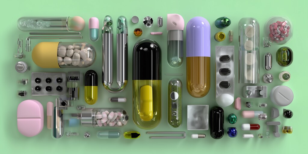 knolling items、様々なstyleで