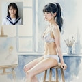 JKセミヌードモデル 2枚目