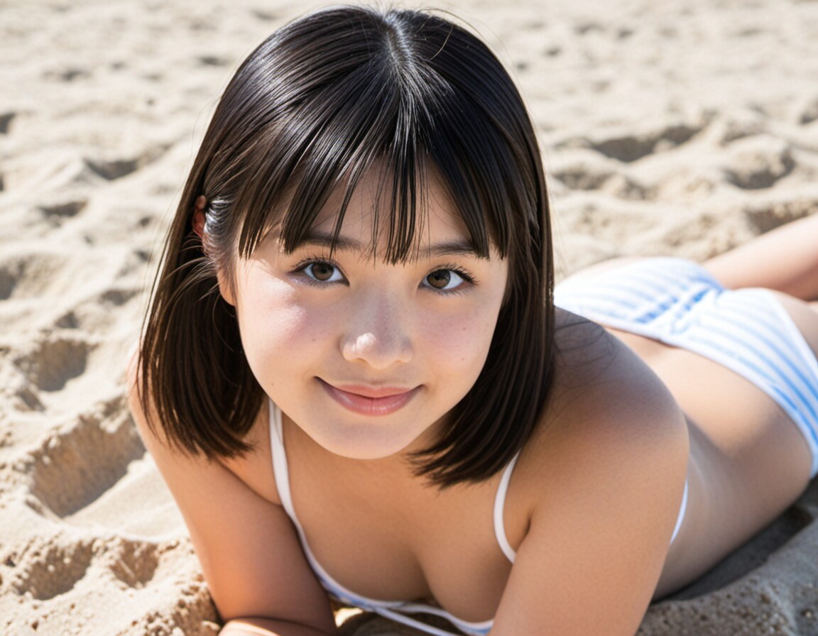 海を楽しむ美少女_45