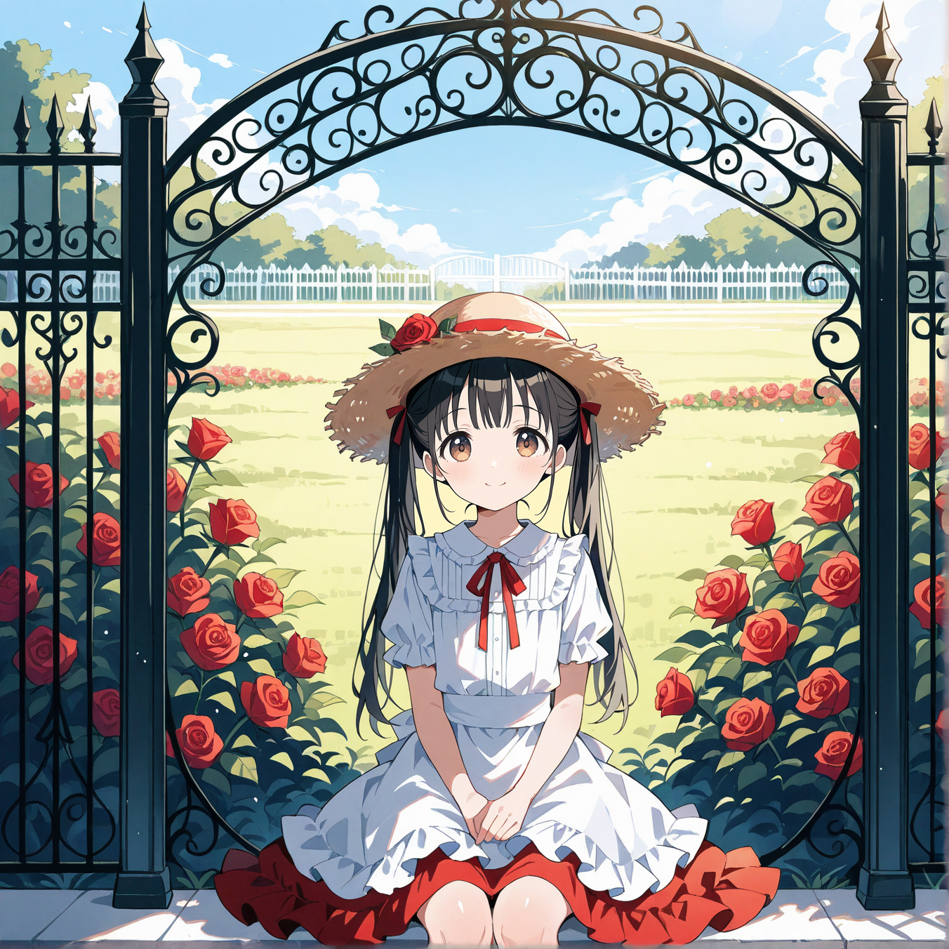 薔薇園にて～まりちゃんの夏休み～