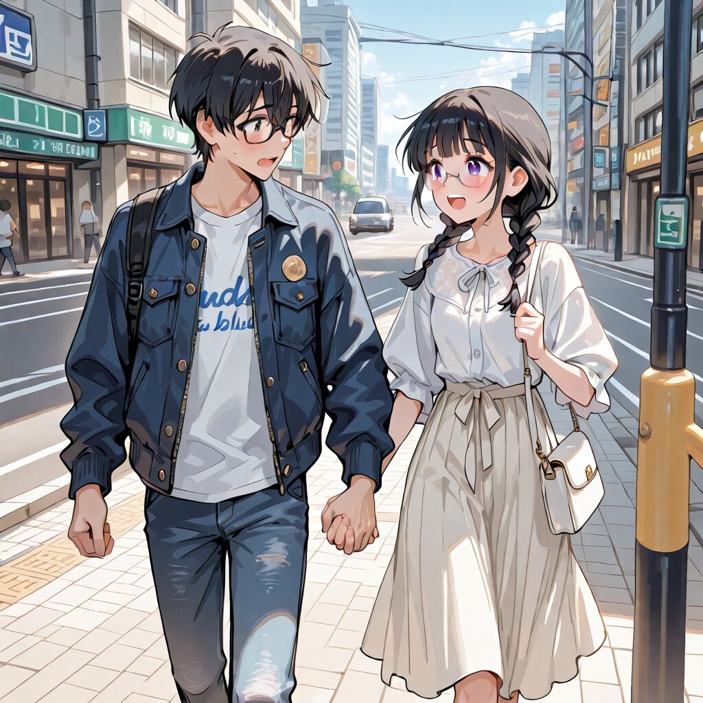 クラス一番の地味子、由紀子ちゃんと初デート　その２ | の人気AIイラスト・グラビア