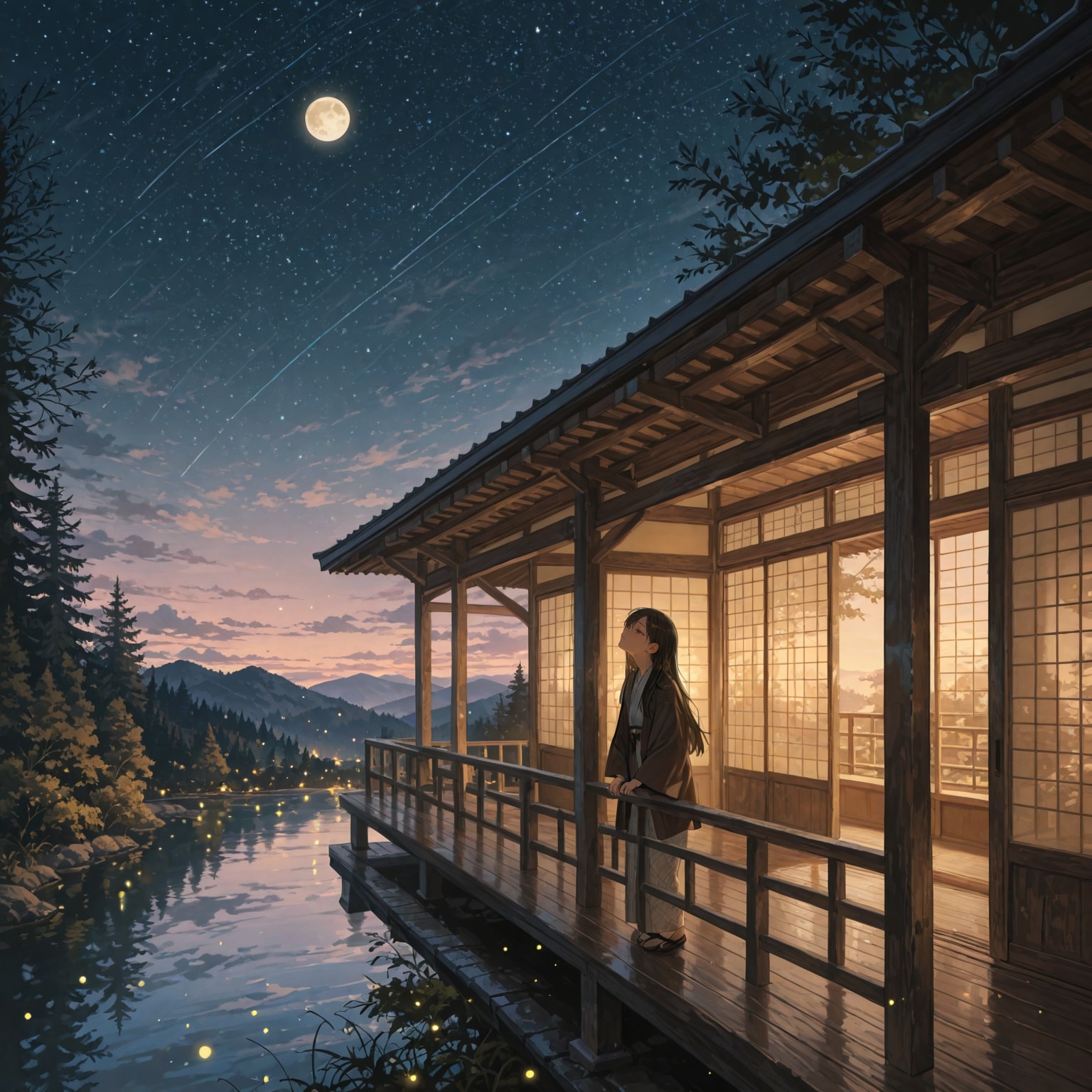 旅館から見える景色 | の人気AIイラスト・グラビア