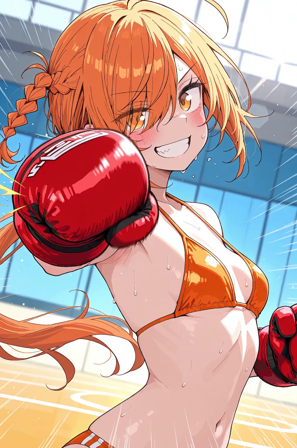 JETアッパーを放つ目隠れちゃん☆